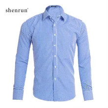 ShenRun мужские деловые повседневные рубашки с длинными рукавами мужские повседневные тонкие рубашки подходит классические полосатые рубашки