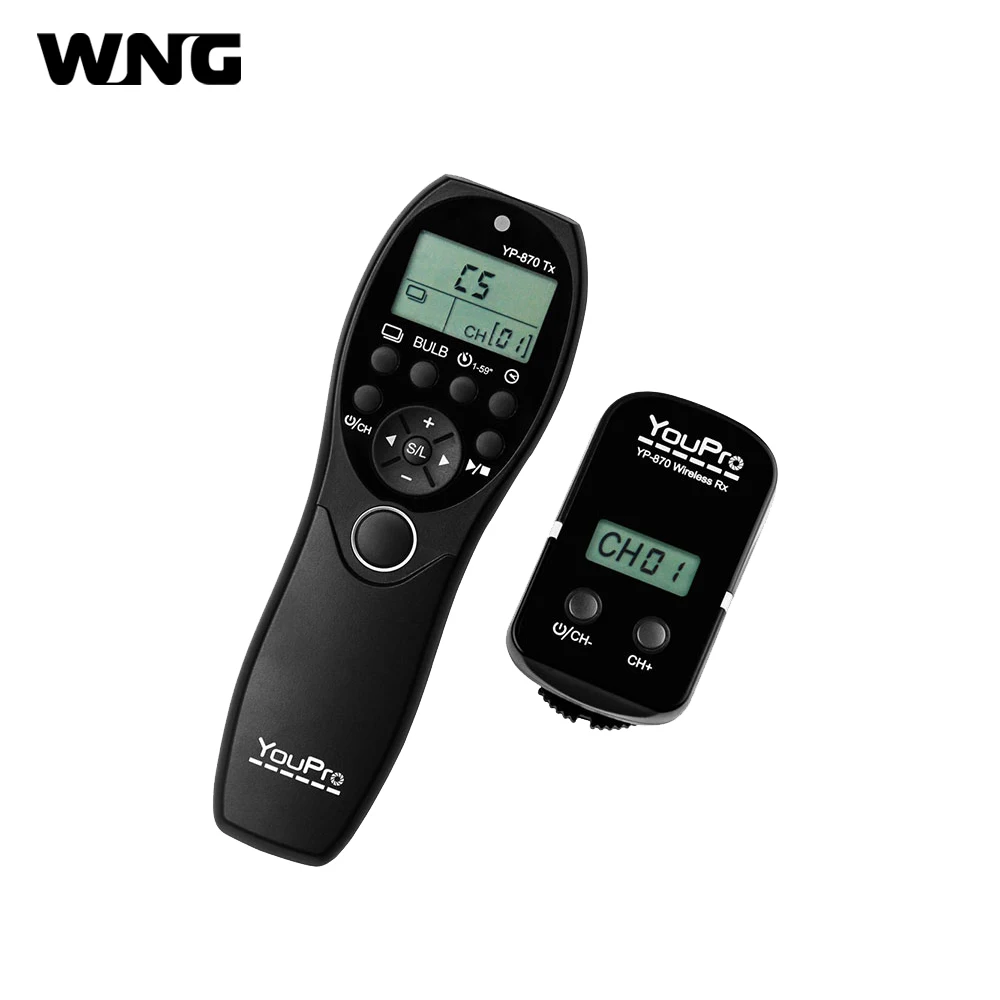 YP-870 Professional Wireless Shutter Release Timer Remote Control for Canon Nikon D5200 D5100 D5000 D3200 D3300 D3100 D600 | Электроника
