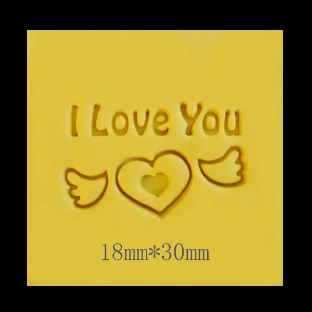 

i love you" pattern Handmade soap stamp mold chapter mini DIY patterns resin chapter molds fly heart shaped