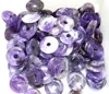 30mm Natural Stone Quartz Crystal Amethyst Tiger Eye Turquoise Circle Donut Pendant Charms For Diy Jewelry Making Necklace 6pcs 5