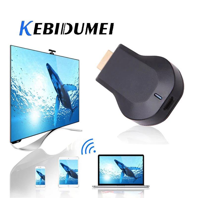 Kebidumei 1080P беспроводной Wi Fi AnyCast M2 Plus дисплей HDMI TV Stick Dongle приемник Miracast для
