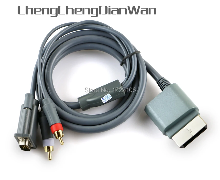 ChengChengDianWan HD High Definition Video Audio HDTV RCA AV VGA PC Monitor Cable Cord Connecter For xbox360 | Электроника