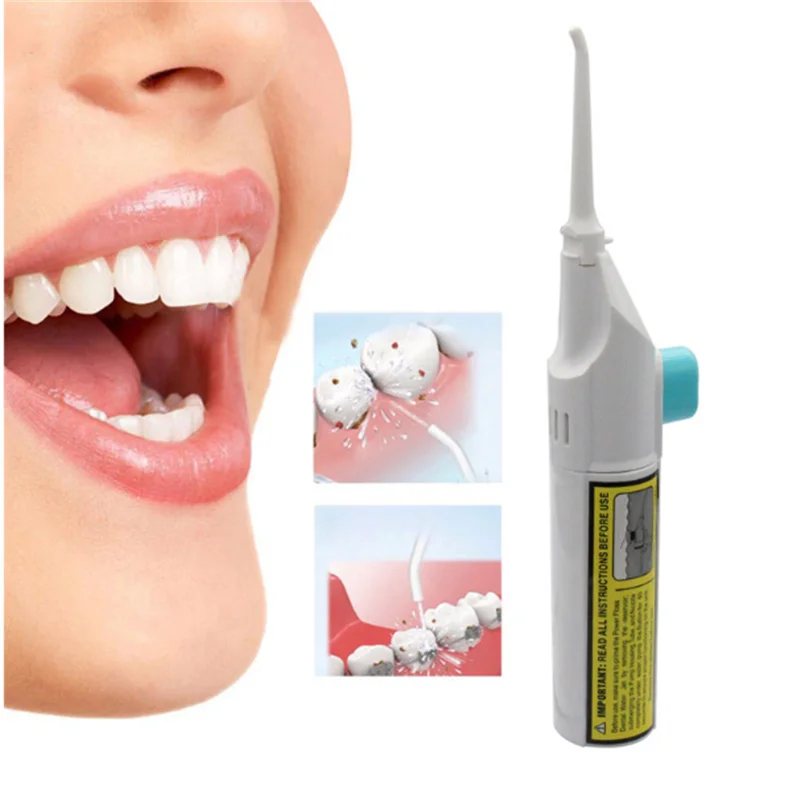 

New 1 pcs Portable Power Floss Dental Water Jet Tooth Pick No Batteries Dental Cleaning Whitening Cleaner Kit Beauty Makeup Sets