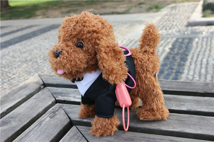 Presentes de Aniversário do Feriado Animais de Estimação Brinquedos do Cão Crianças Figura Ação Eletrônico Robô Casca Carrinho Caminhada Peluche Cães Brinquedos Plsuh Cão 6 Brinquedos e hobbies