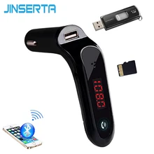 JINSERTA 4-в-1 Hands Free Беспроводной Bluetooth FM передатчик модулятор Автомобильный комплект MP3 плеер SD USB TF ЖК-дисплей автомобильные аксессуары