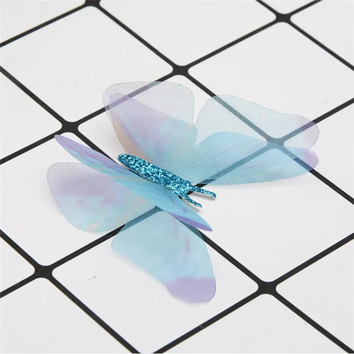 6 Double-Layer Tulle Colorful Butterfly For Diy Apparel Decoration Lace Sewing Fabric  Clothing Accessories Diy Craft Supplies 30