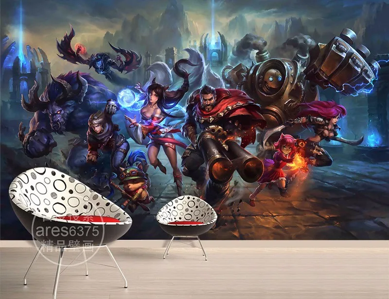 Custom 3d Wallpaper For Walls 3d Silk Photo Wallpaper Bedroom Living Room Wall Covering League Of Legends Mural Game Wallpaper Wallpaper For Walls 3d 3d Wallpaperwallpaper For Walls Aliexpress