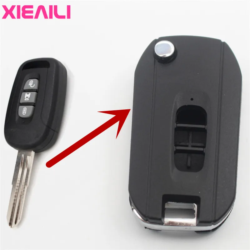 XIEAILI OEM 3 кнопки модифицированный Флип складной дистанционный ключ чехол в виде