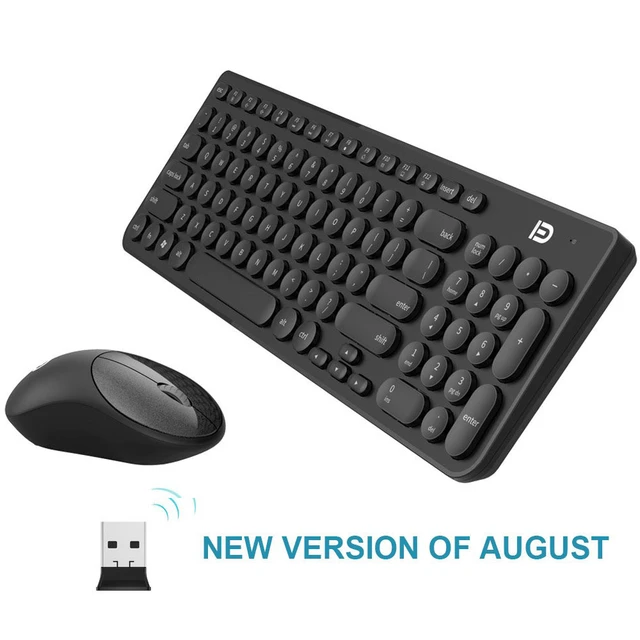 Teclado Inal mbrico Silencioso Combo De Rat n De 2 4 Ghz Bonito