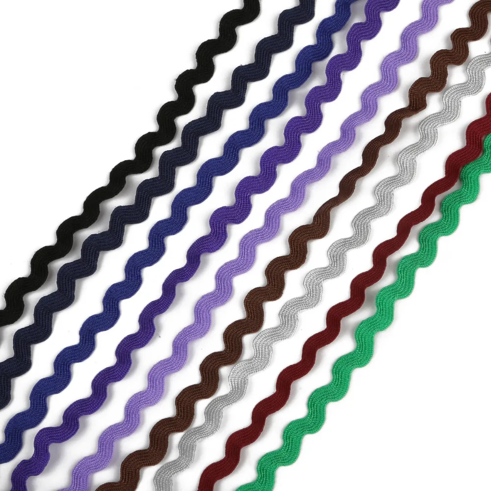 15 ярд/лот 8 мм многоцветная териленовая лента Ric Rac Zig Zag кружевная отделка Лента для шитья украшения DIY лоскутное ремесло