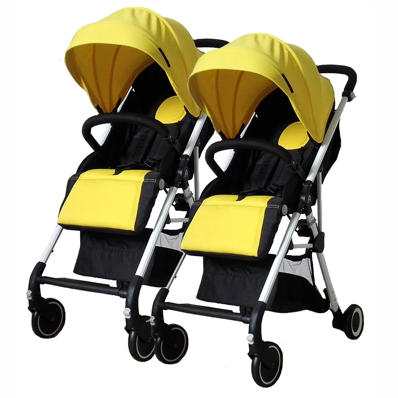 AngelGuard высокий пейзаж близнецы детская коляска может разделиться ультра светильник зонтик может быть двухцветная близнецы детская коляска