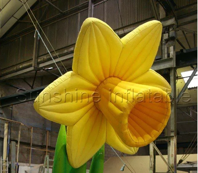 

4m giant party event stage decorative yellow inflatable flower decoration