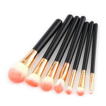 

7PCS Wooden Blush Blend Makeup Brushes Kit Professional Contour Concealer Eyebrow Eyeshadow Cosmetics Brushes Beauty Tools Kit