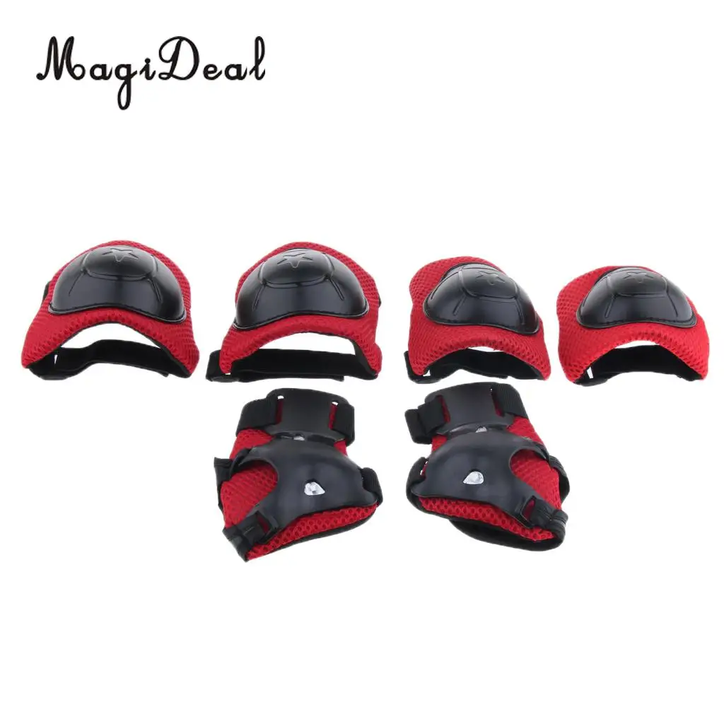 6Pcs Kid's Knee Pads Elbow Pads Wrist Guards for Skateboarding Cycling Inline Skating Roller Blading