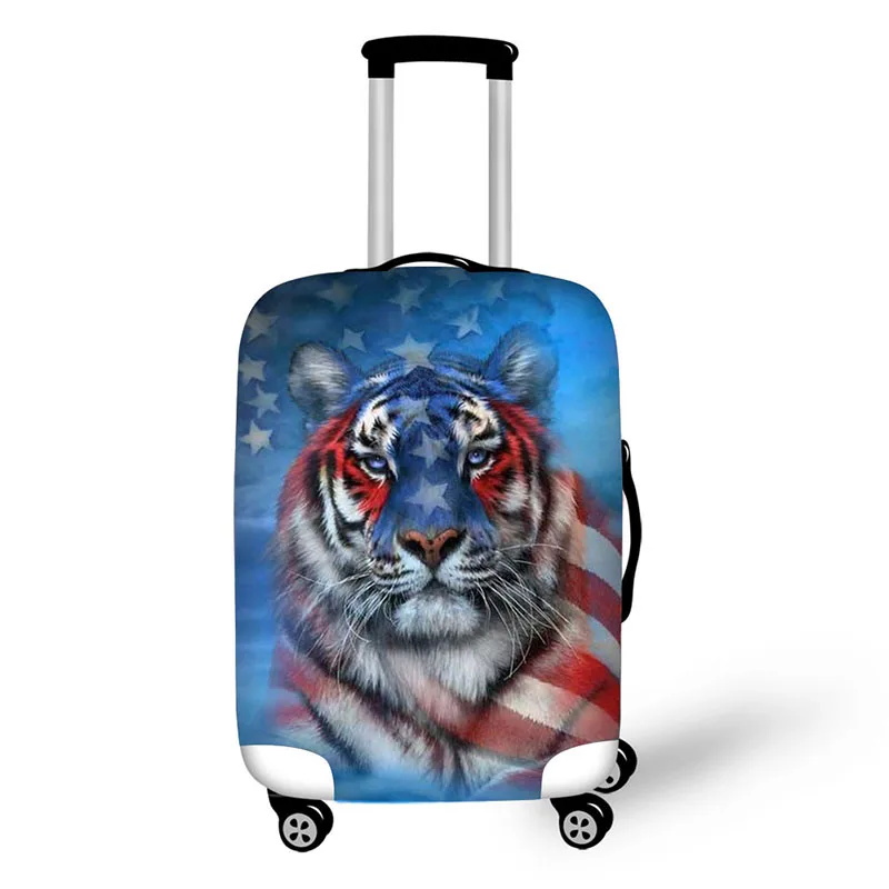Flag eagle lion tiger travel accessories suitcase protective covers 18-30 inch elastic luggage dust cover case stretchable bag
