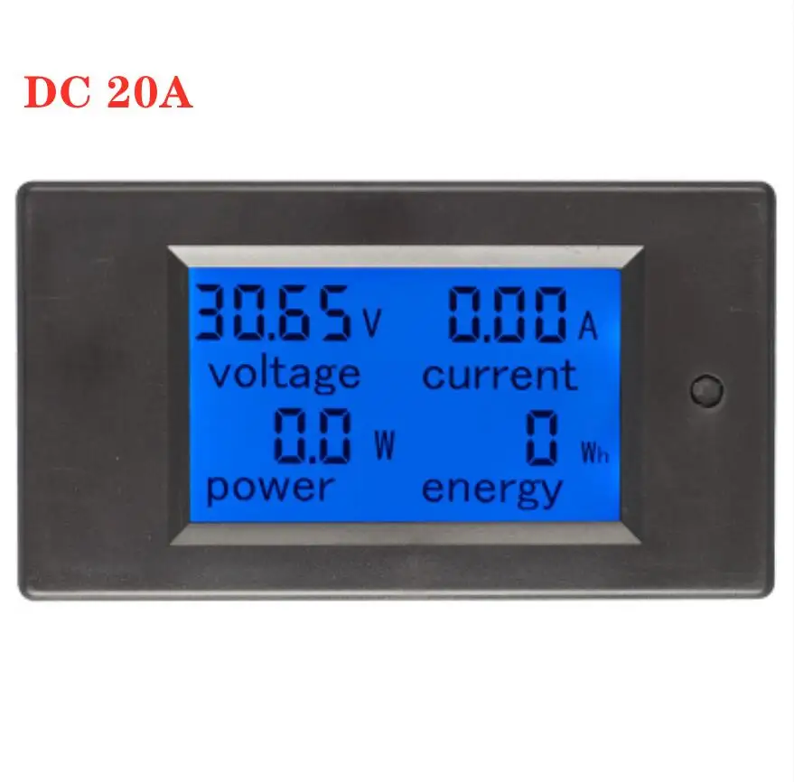 DC 20A LCD Meter Spannung Strom KWh Watt Car Battery Panel Power Monitor Shunt 