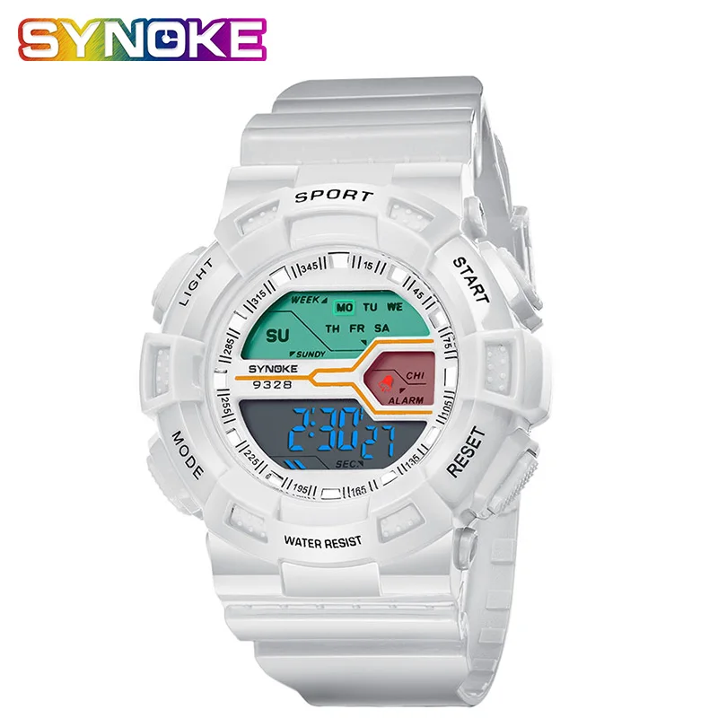 

SYNOKE Children's Electronic Digital Watch Korean Version Multifunctional Waterproof Back Light Clock Boys Girls Kids Watches