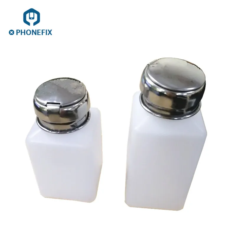 

PHONEFIX 200 250ml Plastic Alcohol Bottle Soldering Flux Press Metal Cap For Mobile Phone Tablet PC Repair