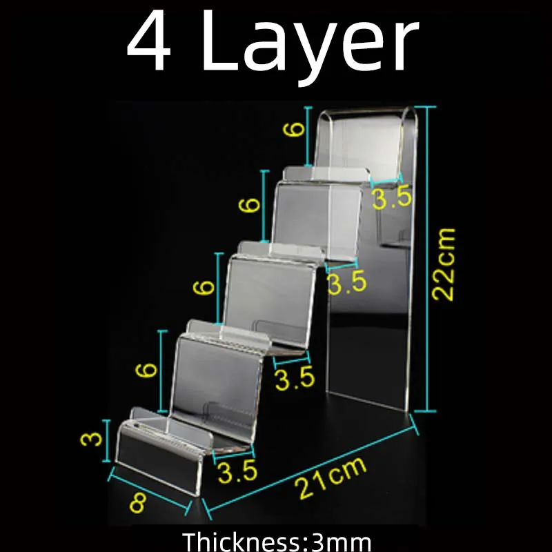 Прозрачный акриловый держатель для дисплея тормозных колодок для домашнего магазина украшения для магазина - Цвет: 4 layer