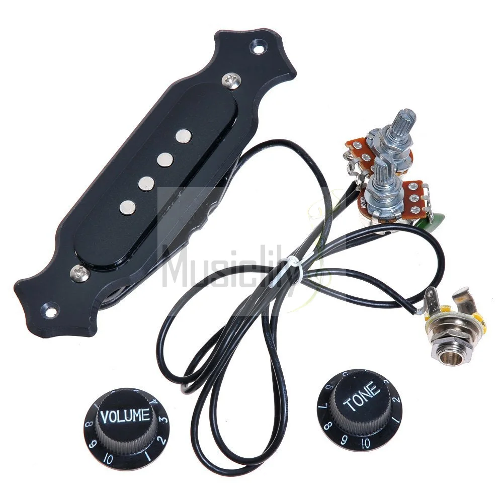 Bulk Sale 5Pcs Black Pre Wired Pickup Harness Set For 4 String Guitar