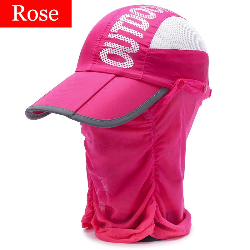 RoxCober летняя уличная Портативная Складная Бейсбольная Кепка Snapback шляпы альпинистская Крышка для похода Солнцезащитная шляпа набор 3026 - Цвет: Rose