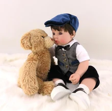 New 22″ Adora Toddler Reborn Boy Doll Soft Vinyl Boneca Bebe Doll Realistic Baby Doll Collectible Girls Doll Toys and Xmas Gifts