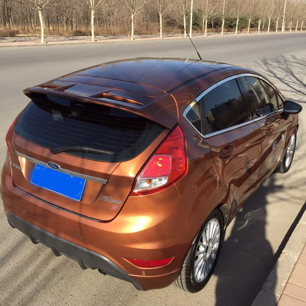 Fiesta MK8 Неокрашенная задняя крыша спойлер крыло для Ford Fiesta MK8 Hatcback 2013- ST стиль