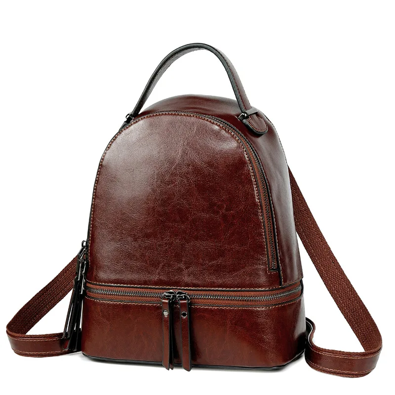 cheap Women Real Cowhide Backpack For Girls School Daypack Fashion Casual Female High Quality Genuine Leather Rucksack Travel Knapsack