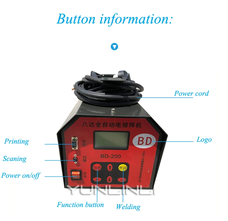 Электрическая Стыковая сварочная машина, Газовый Трубопровод, автоматическая сварочная машина, стальная сетка, скелетная трубка, машина горячего расплава BD-200