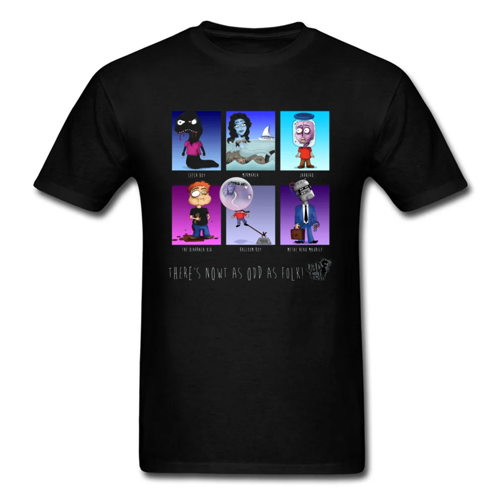 OddFolk the 2nd Batch 11017 T Shirts Design Short Sleeve High Quality O-Neck Cotton Tops Shirts T Shirt for Men NEW YEAR DAY OddFolk the 2nd Batch 11017 black