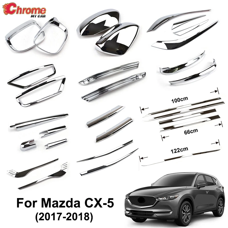 

For Mazda CX-5 CX5 KF 2017 2018 2019 Chrome Front Rear Fog Light Taillight Side Mirror Trim Cover Strip Decoration Car Styling