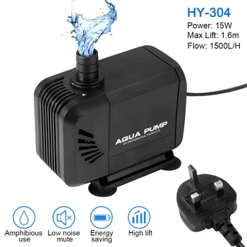

1Pc Ultra-Quiet 40W 3000L/H EU Plug Water Submersible Pump Flow Rate Fountain Aquarium Water PumpAir Fish Tank