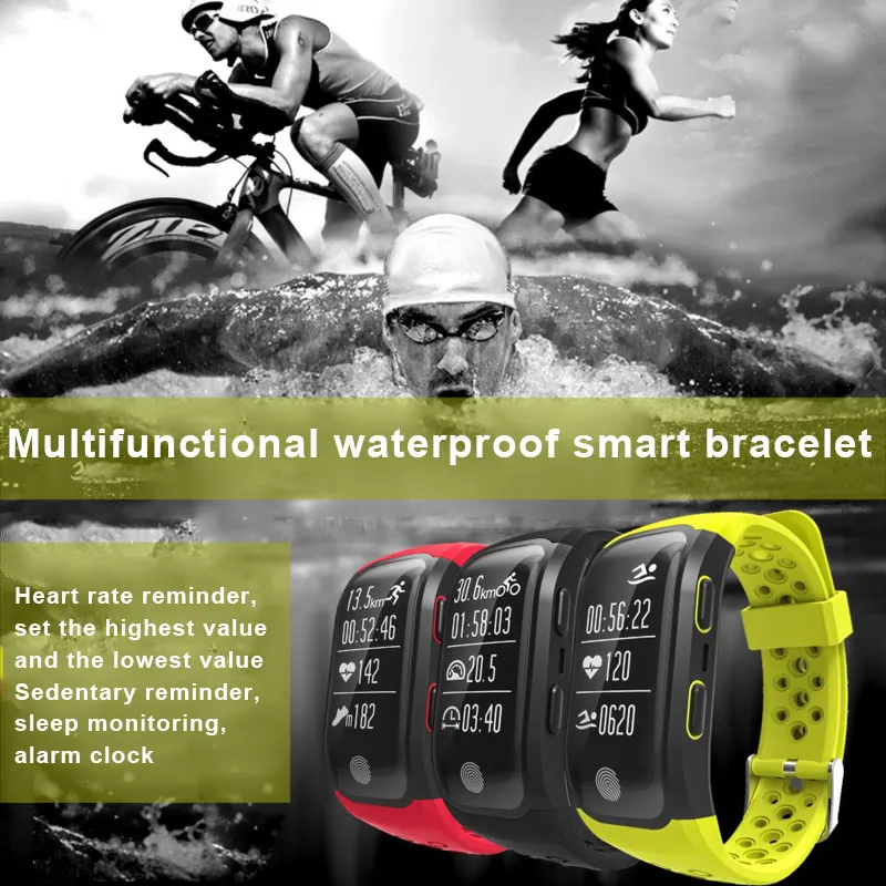 

Smart Band Bracelet Bluetooth GPS Heart Rate Sleep Monitoring For Sport IOS Android XXM8