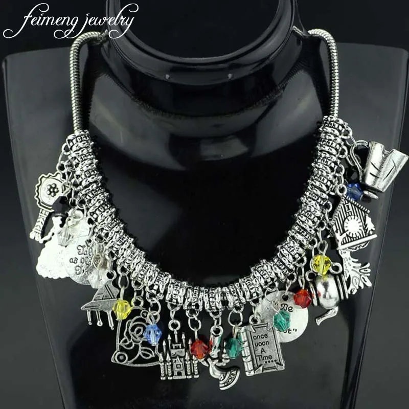 Feimeng, ювелирное изделие, Красавица и чудовище, колье, ожерелье, принц и Белль, принцесса Once Upon A Time, чайная чашка, ожерелье для женщин