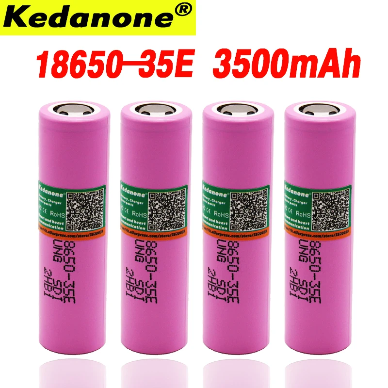 inr18650 35e для samsung 18650 3500 мА/ч, 13A разрядки INR18650 35E 18650 Батарея li-ion 3,7 v аккумуляторная Батарея