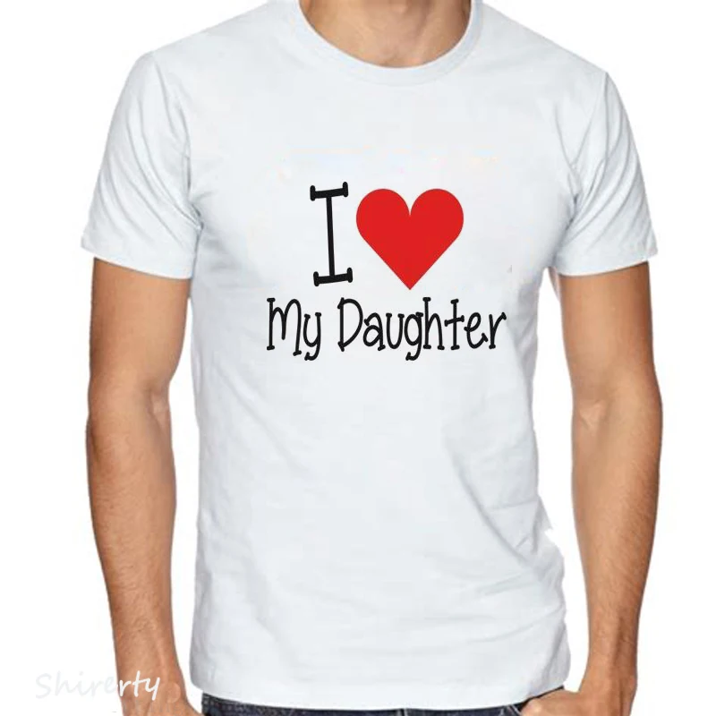 Family Matching Outfits Father Daughter Look Tshirt I Love My Daughter/Daddy Summer Cotton Daddy Baby Romper Matching Clothes 3