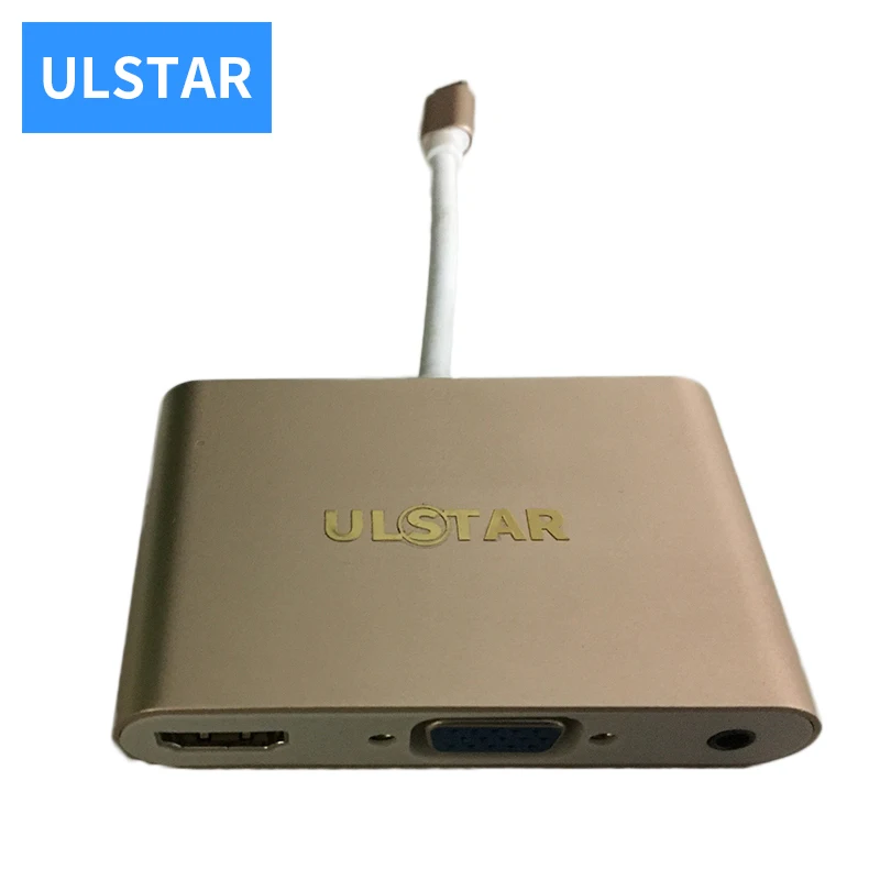 

ULSTAR USB C to HDMI Adapter USB 3.1 Hub Type-C to HDMI/VGA