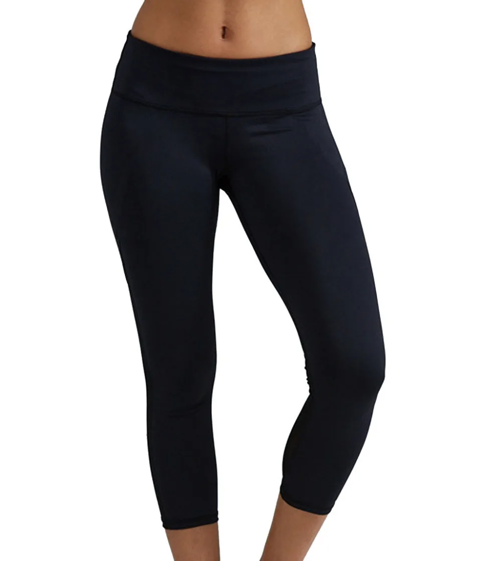 2019 Woman tights stretch yoga pants Women's  Cropped Leggings Yoga Pants for Gym Running Fitness Workout Wear yoga pants  40MA8 (3)