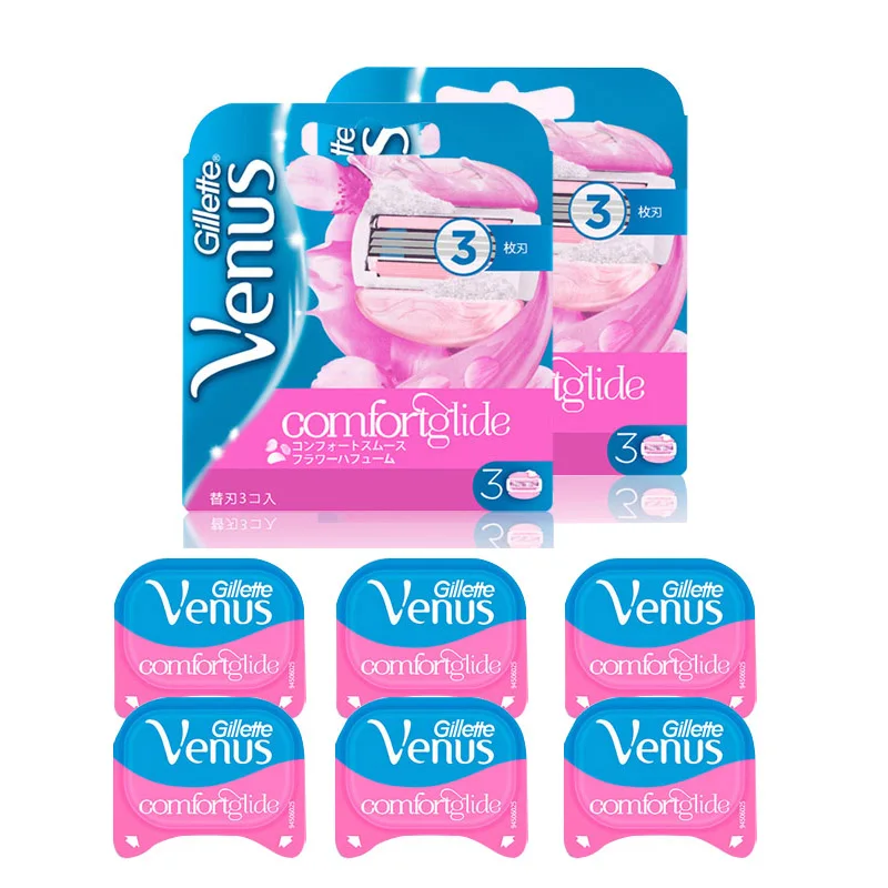 

Gillette Venus Blades for Women Comfortglide Scented Moisture Razor Blade Refills Lady Biniki Hair Remover Shaving Blades 6 Pcs