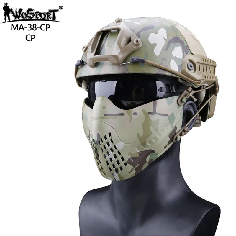 

Outdoor Tactical Piloteer Maske Airsoft Mesh Face Ma sk Shields for Hunting Military Party Movie Camo Ghost Combat