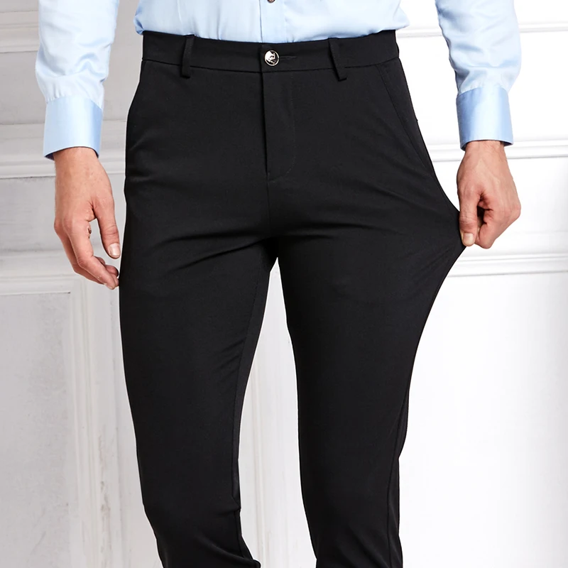Осень 20189 ironless не образует складок мужские повседневные штаны Бизнес повседневные штаны корейской версии Бодибилдинг Брюки