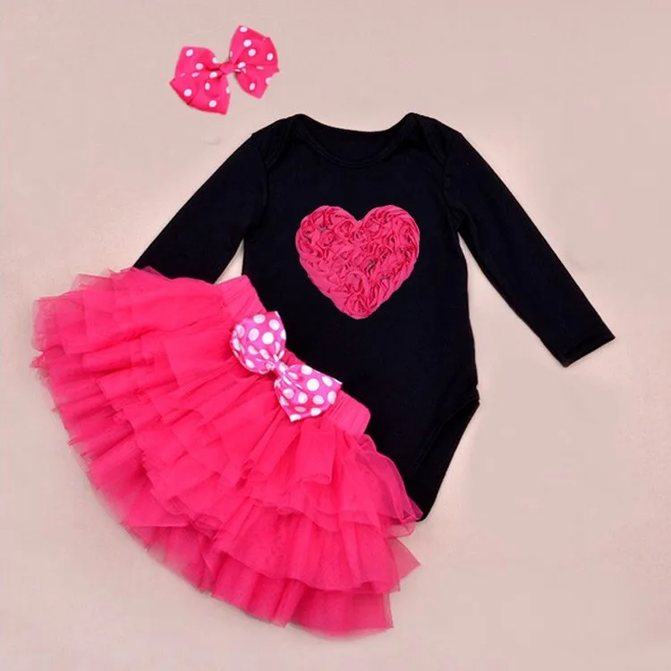 Baby Ruffle Skirts Set Lovely Cat print Girls Saia Tutu Pettiskirt Party Dance Skirt Sets Crossbones Bodysuit and Headband