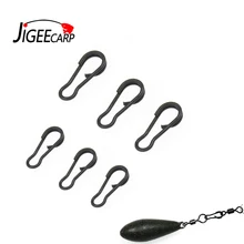 JIGEECARP 100 шт., для ловли карпа, Qucik Kwik, сменные Вертлюги, матовые, черные, скоростные звенья, медные зажимы, наконечники, снасти, аксессуары S L
