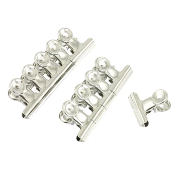 

Affordable 10 Pcs Paper Ticket File Stainless Steel Springy Binder Clips
