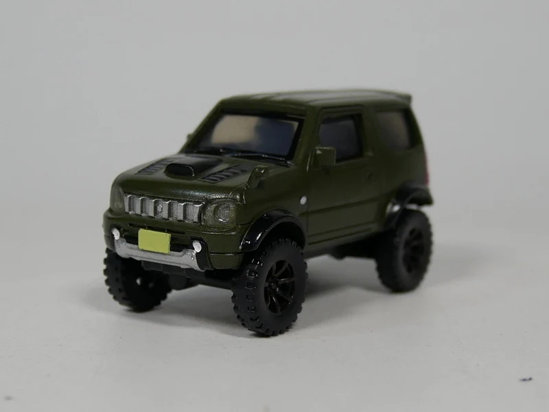 AOSHIMA 1: 64 SUZUKI Jimny JB23 модель автомобиля(пластиковый материал - Цвет: Зеленый