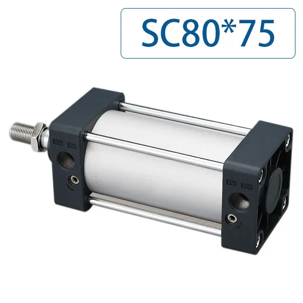 

Optional magnet SC80*75 Free shipping Standard air cylinders 80mm bore 75mm stroke single rod double acting pneumatic cylinder