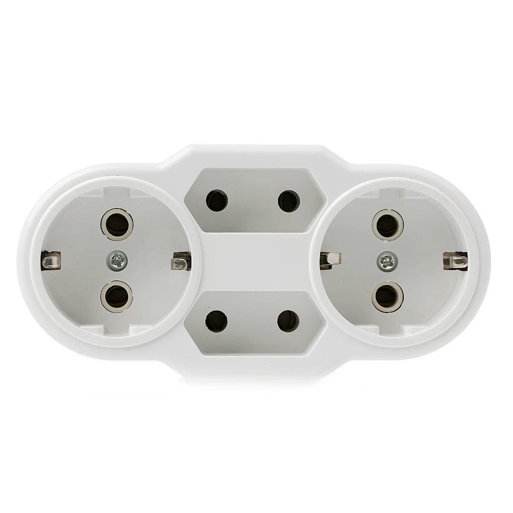 

EU Type Conversion Plug 1 TO 4 Way EU Standard Power Adapter Socket Travel Plugs #612