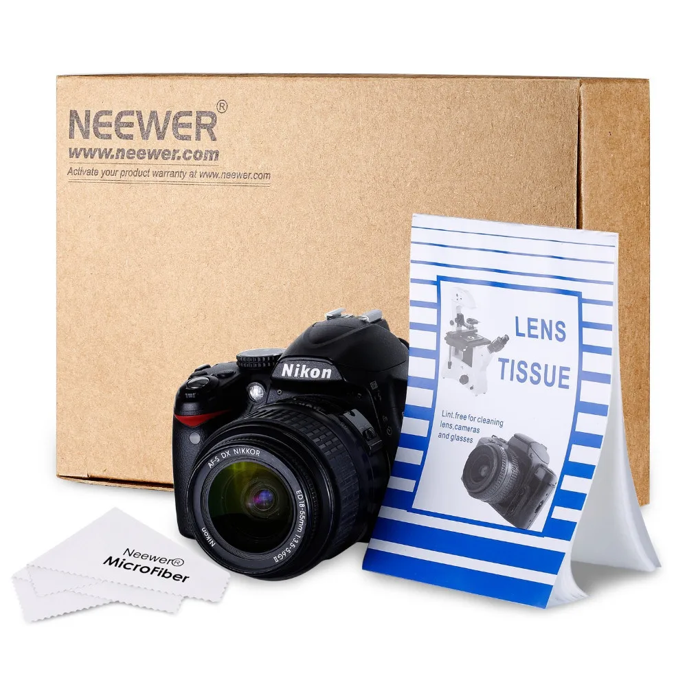 Набор для чистки объектива камеры Neewer: 15 буклетов одноразовая бумага для чистки линз+ Ткань для очистки для Canon/Nikon/Pentax/sony