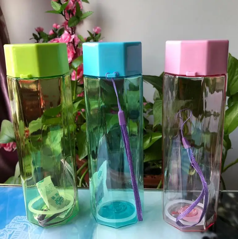 

My bottle Plastic Fashion Sport Water Bottle 500ml style Heat resistant Leakproof color lovers travel Water Bottles PP material