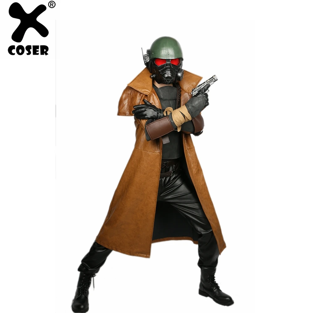 Мужской костюм для косплея XCOSER Fallout 4 Veteran Ranger коричневый из искусственной кожи